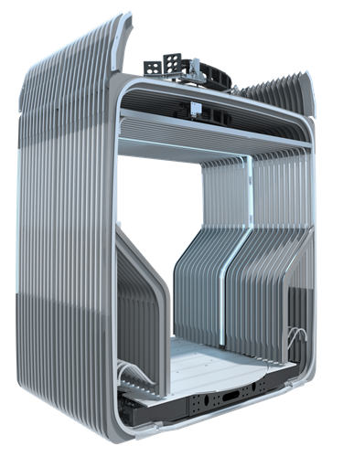 Lightweight bellows with optimized insulation and enhanced lighting